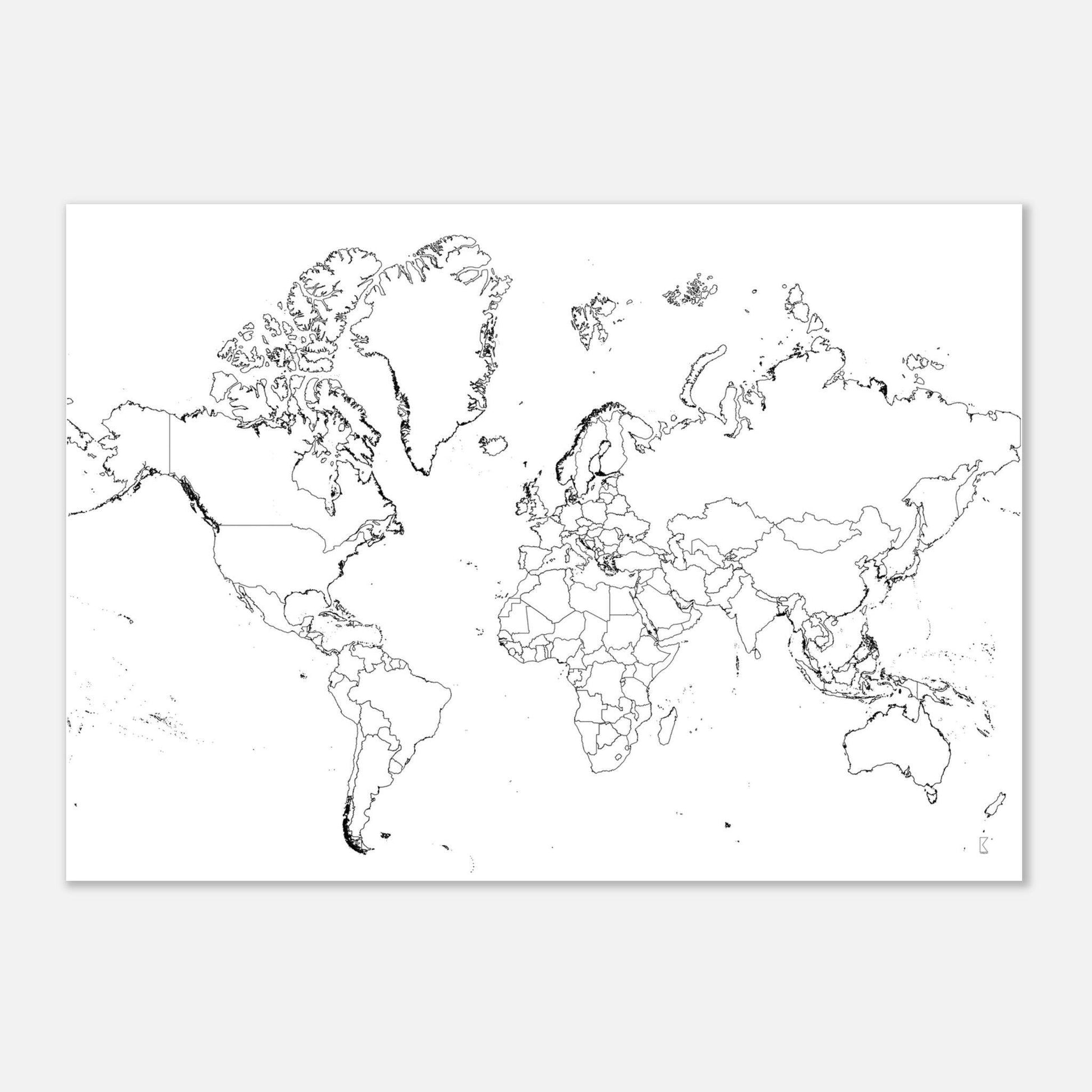 World Map Without Labels - Rochag