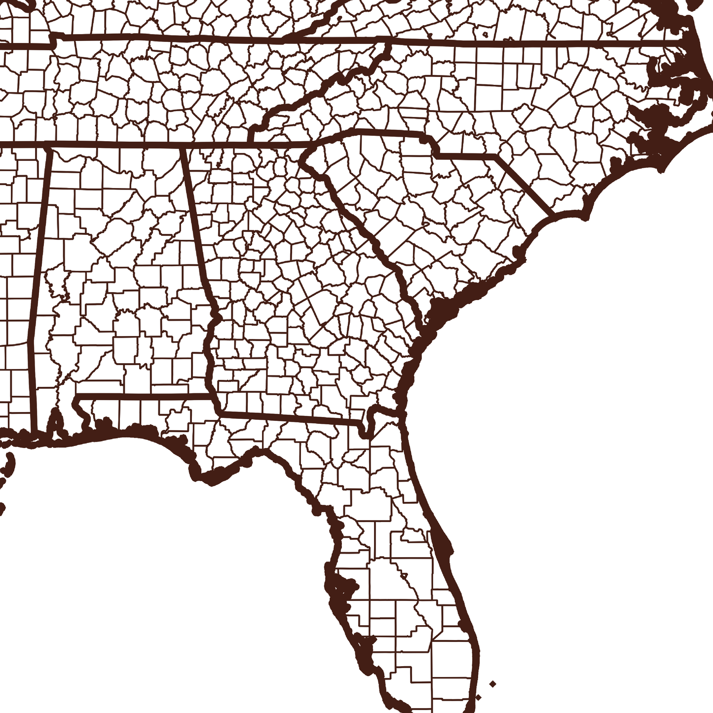 Appling County Map - Rochag