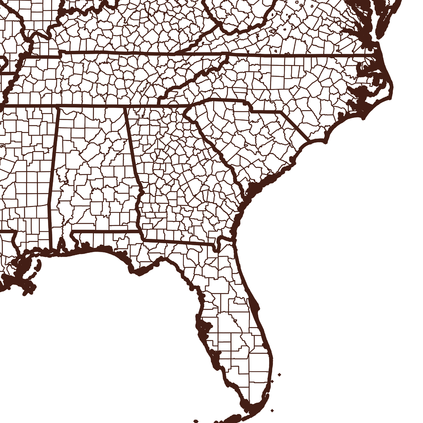 Appling County Map - Rochag