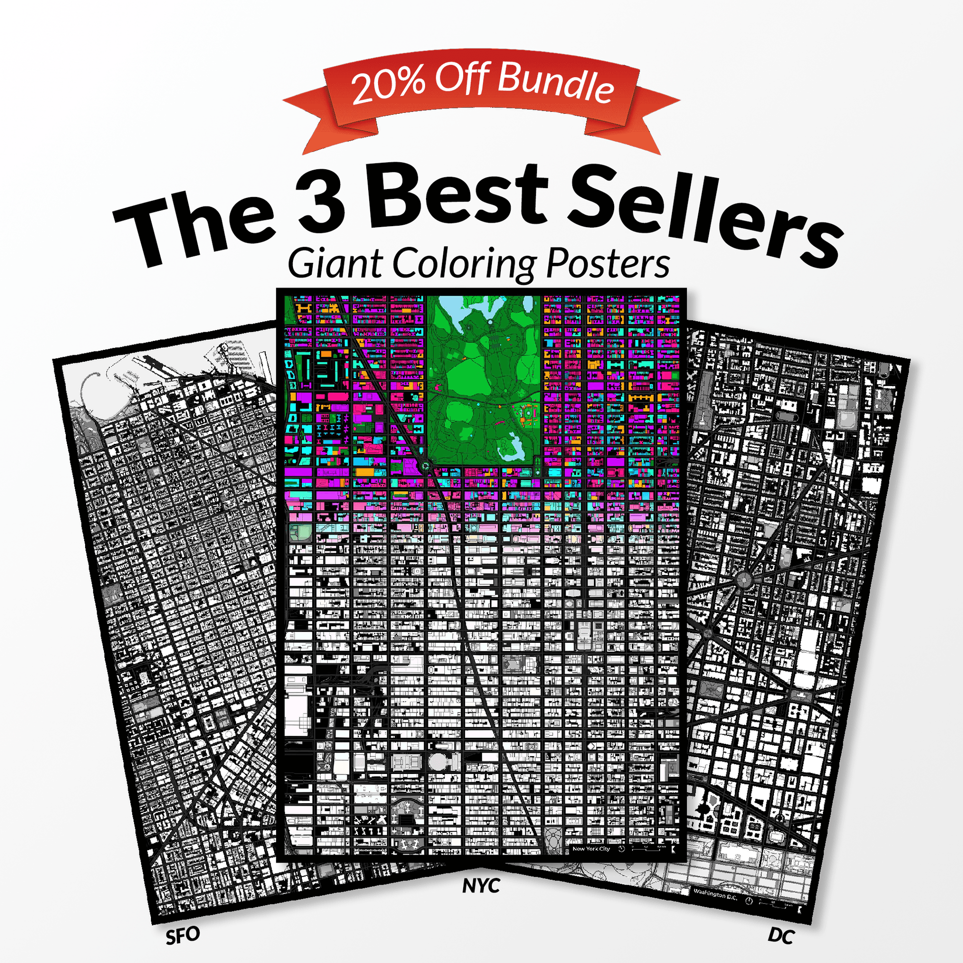 The 3 Best Sellers Coloring Posters - Rochag