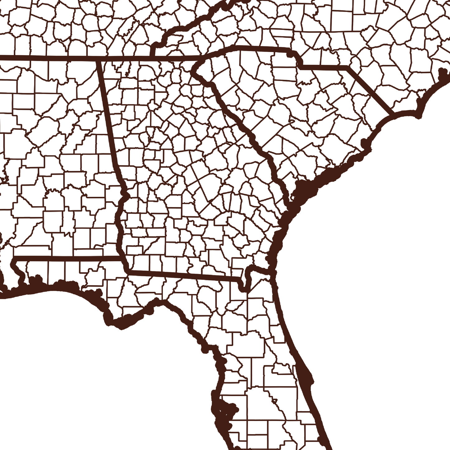 Bacon County Map