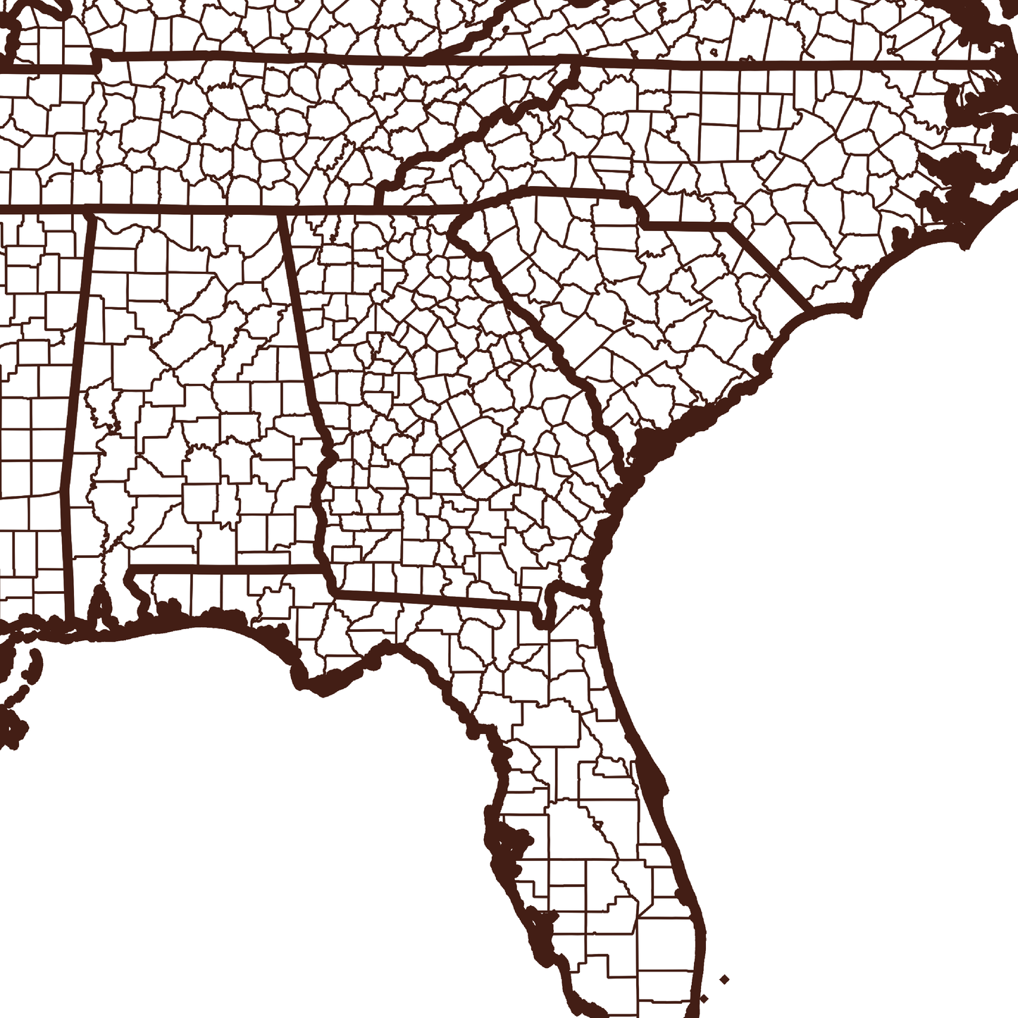 Bacon County Map