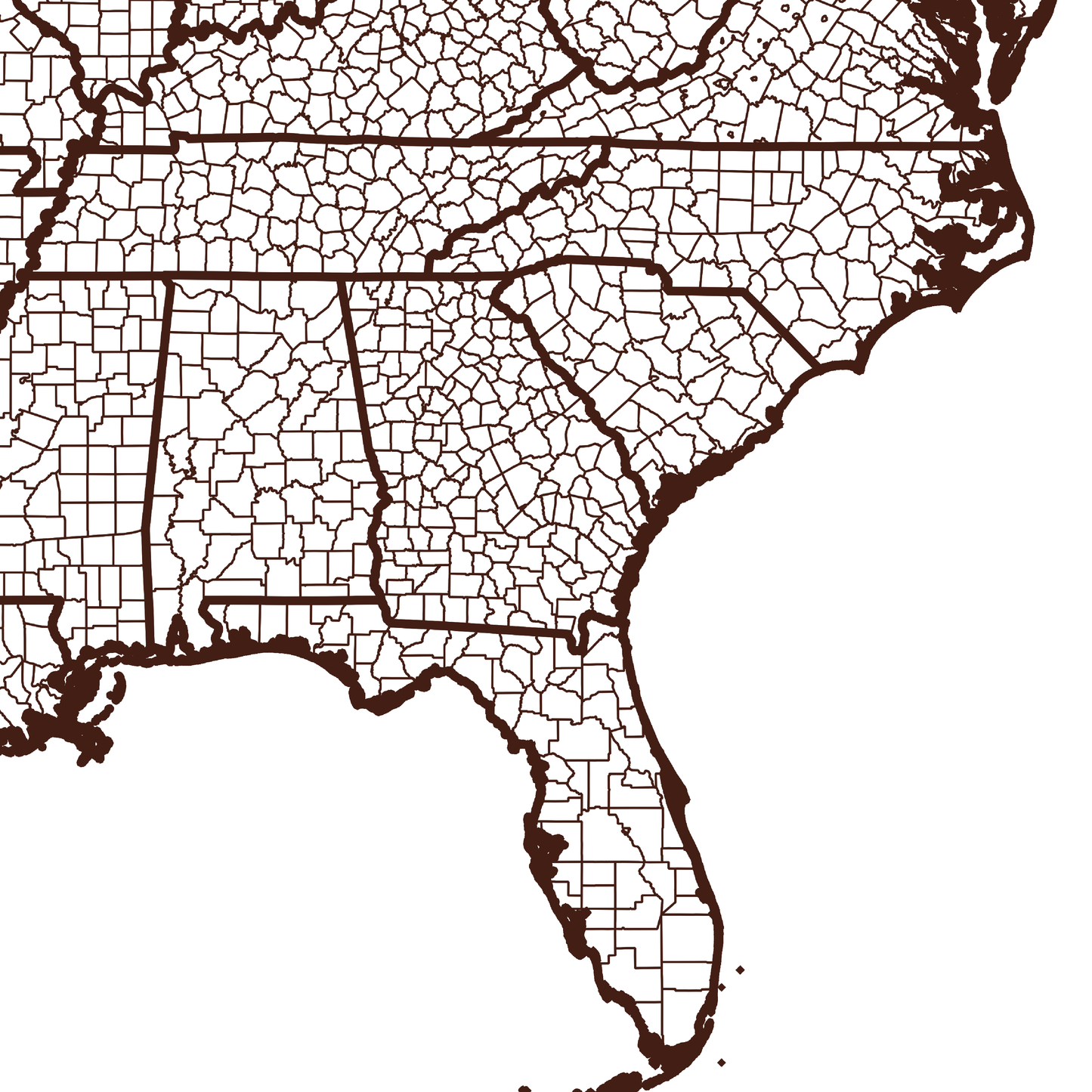 Bacon County Map