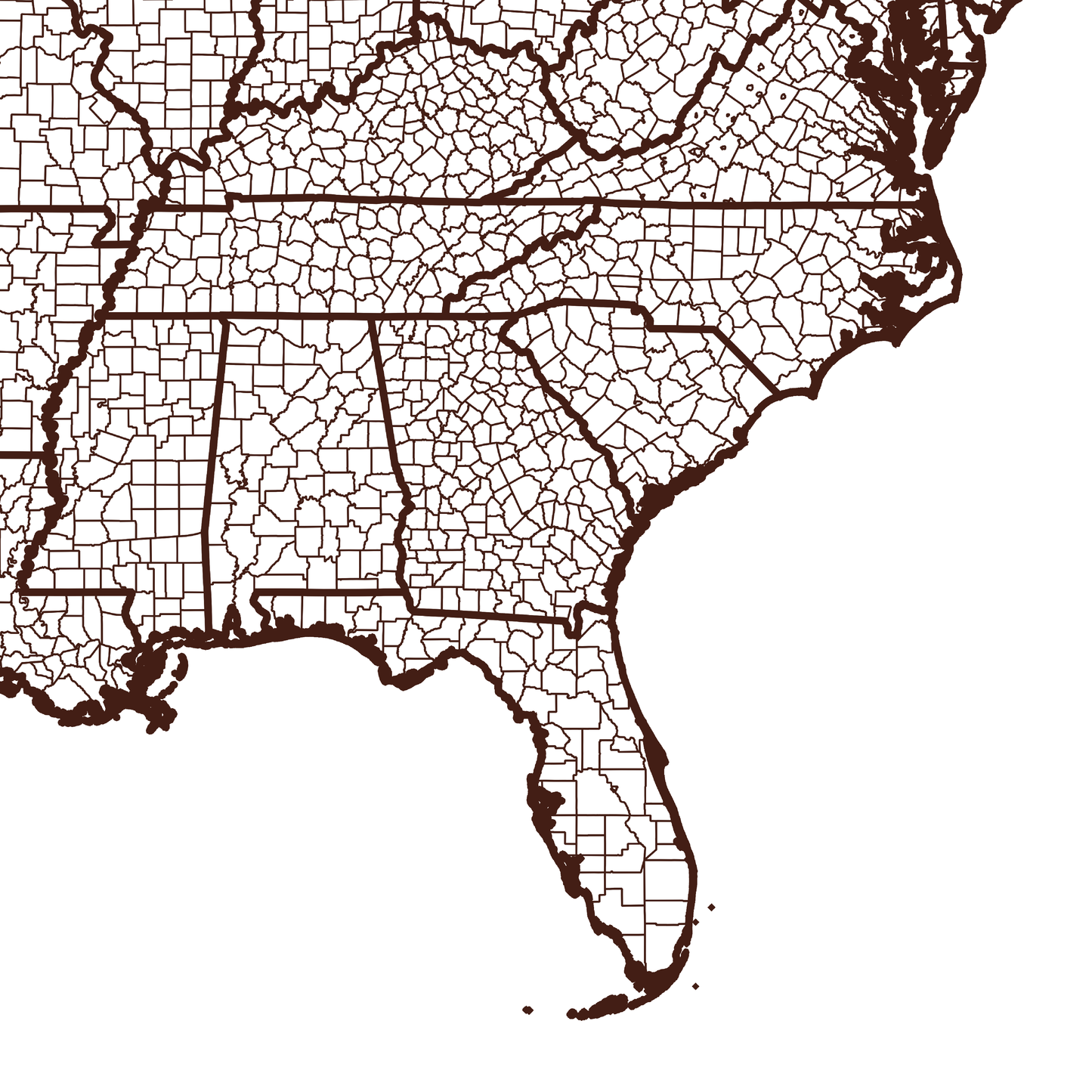 Bacon County Map