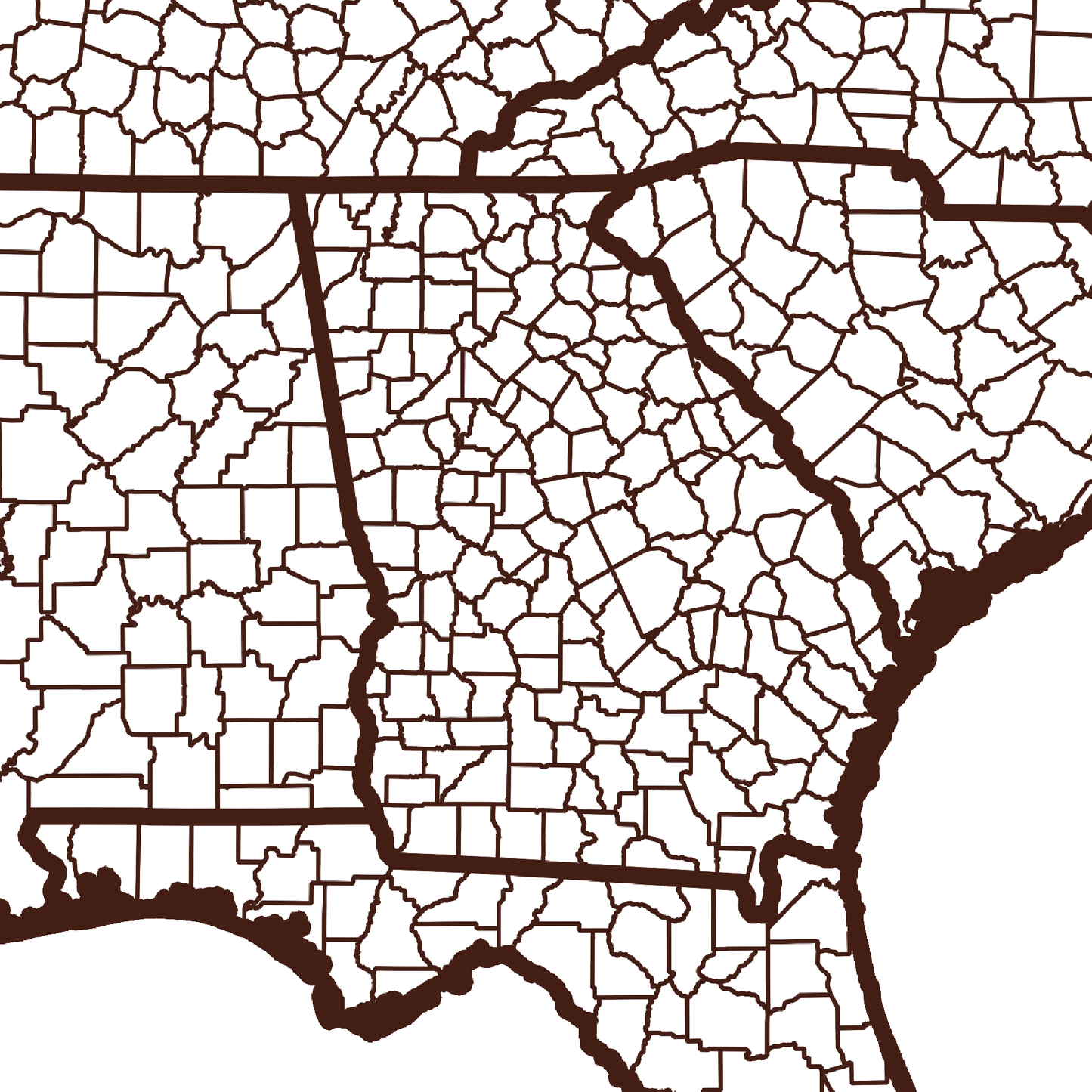 Bibb County Map - Rochag