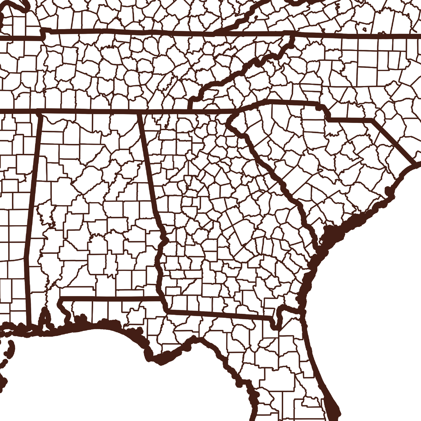 Bibb County Map - Rochag