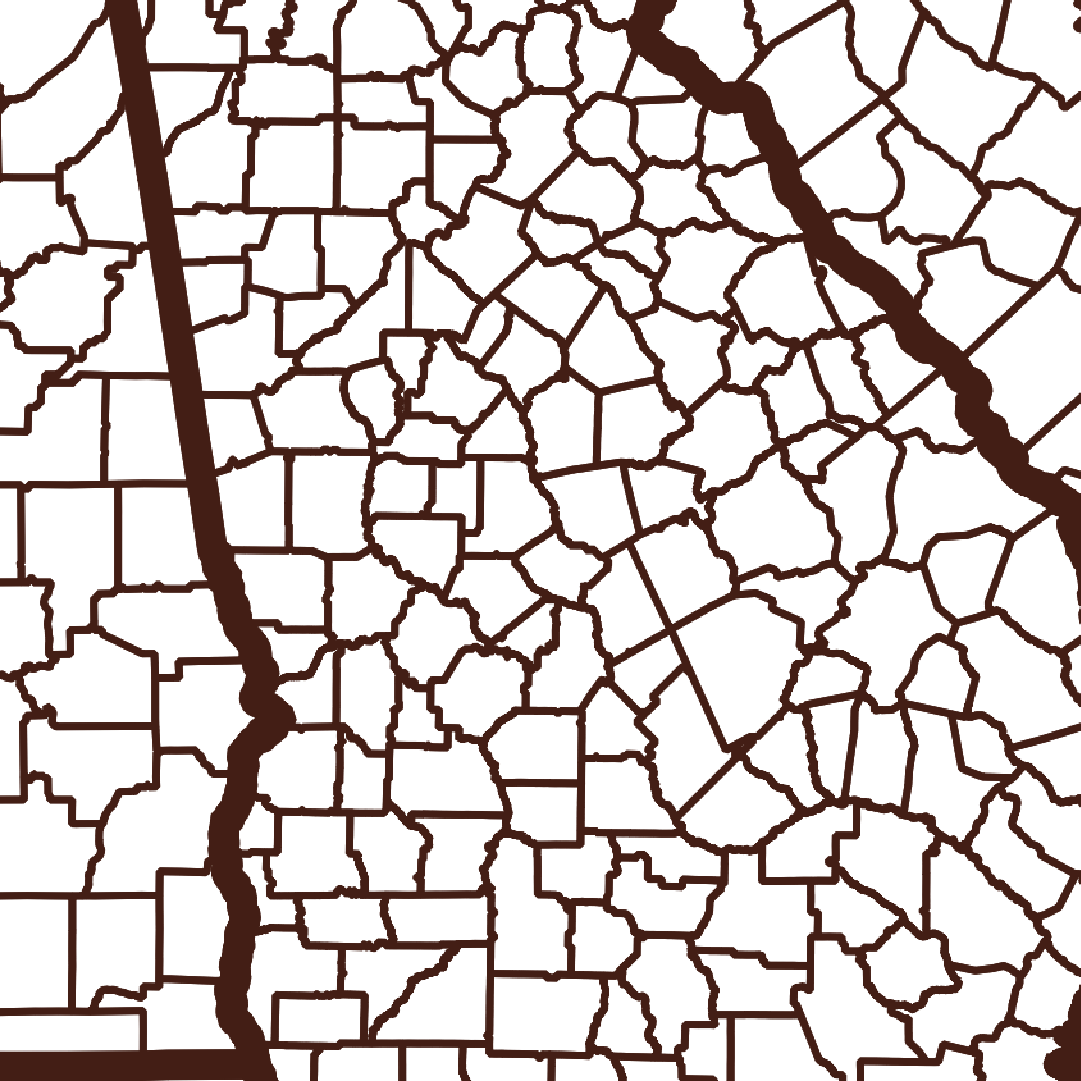 Bibb County Map - Rochag