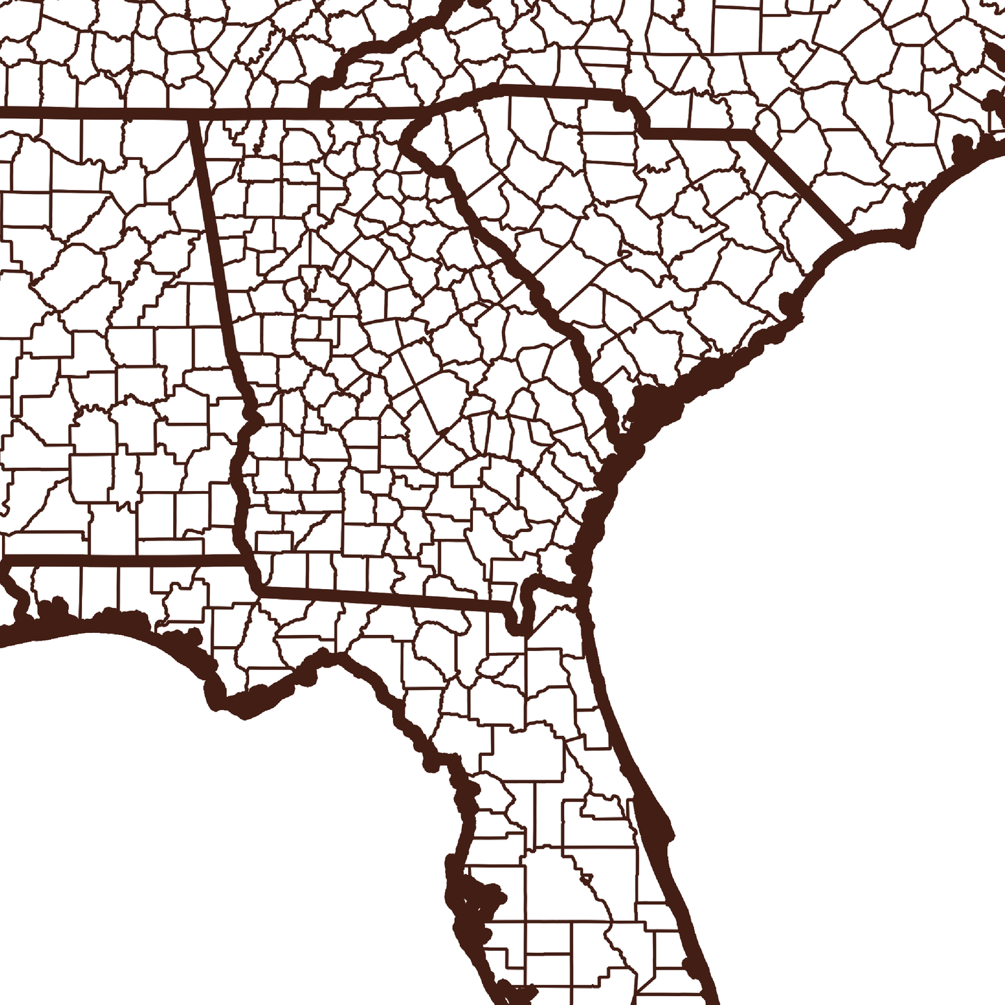 Brantley County Map