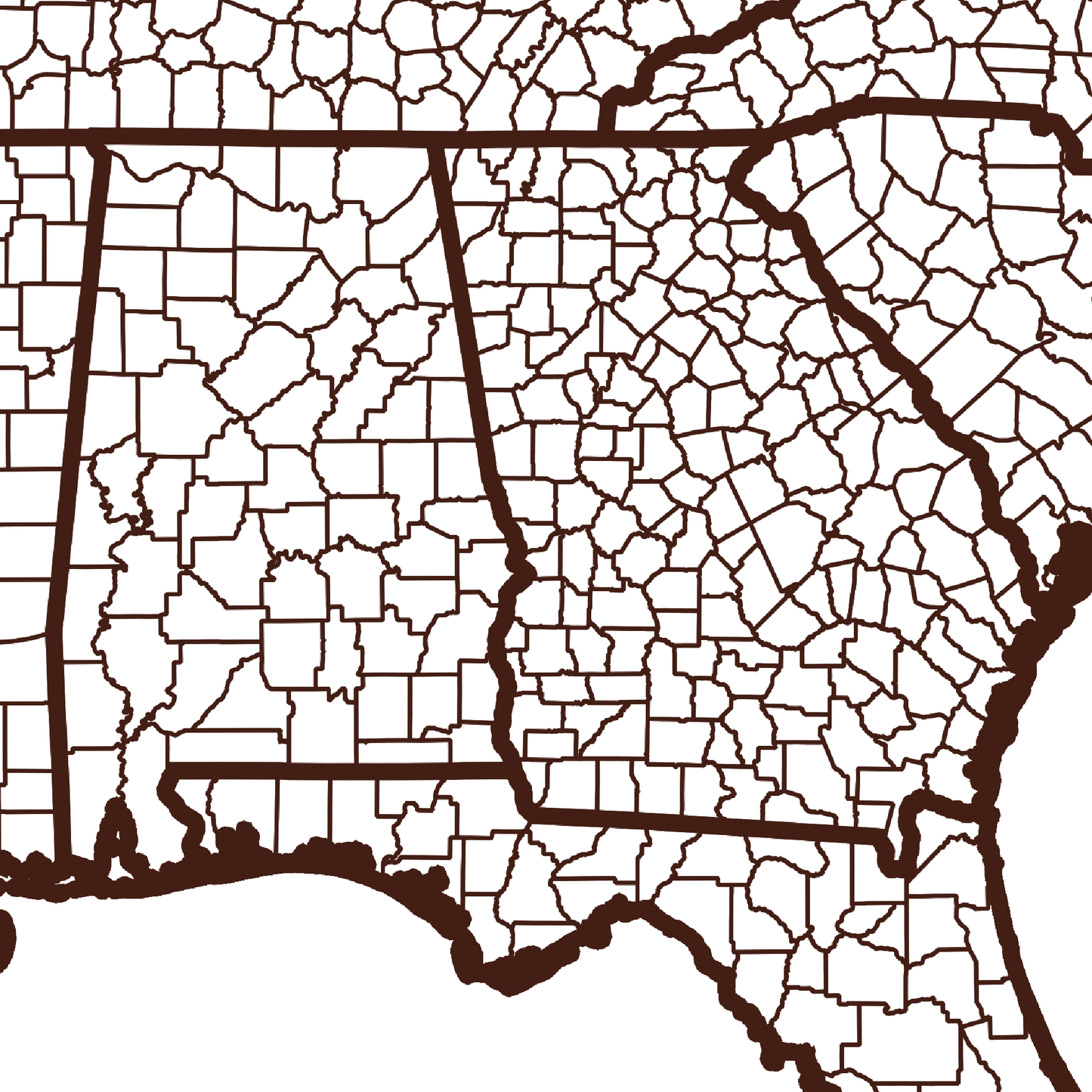 Chattahoochee County Map