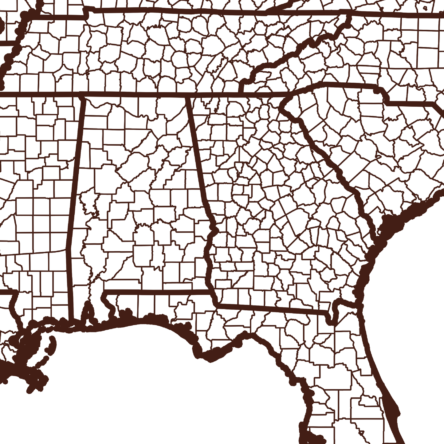 Chattahoochee County Map