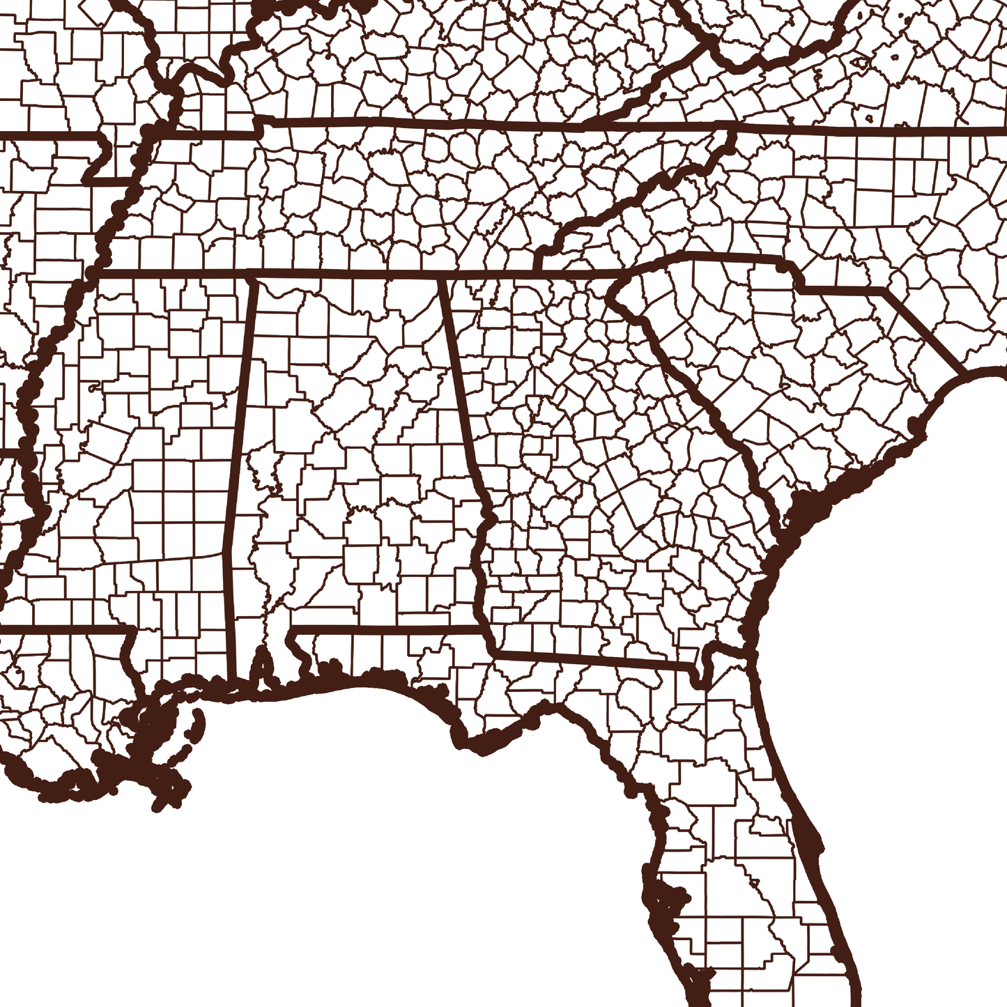 Chattahoochee County Map