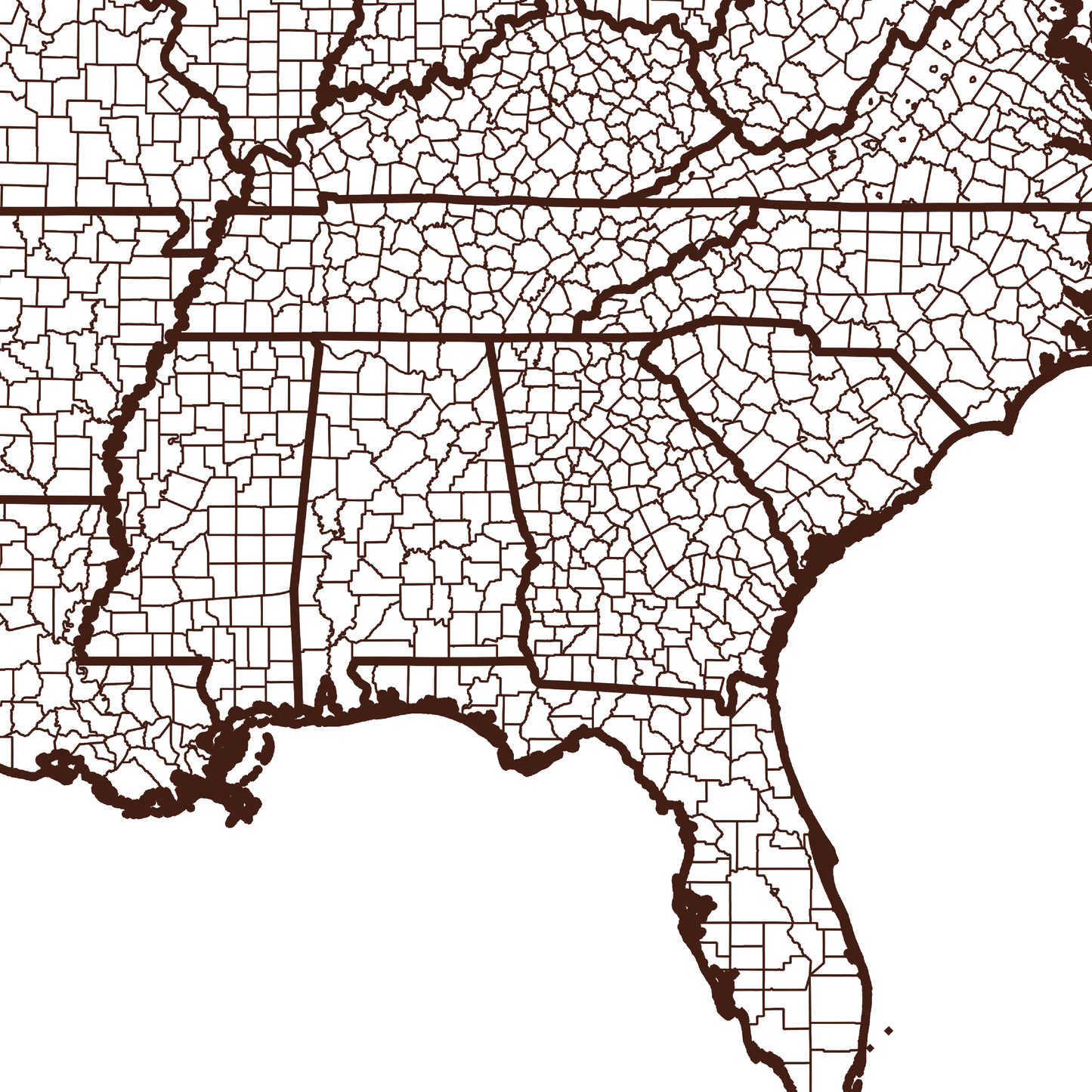 Chattahoochee County Map