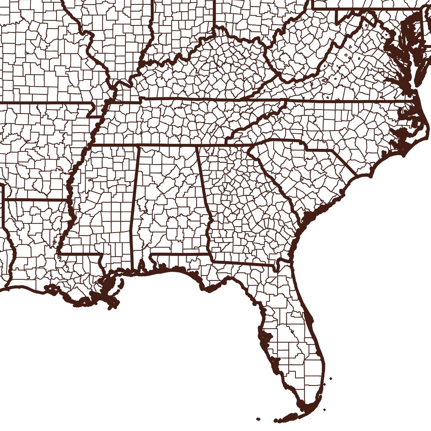 Chattahoochee County Map