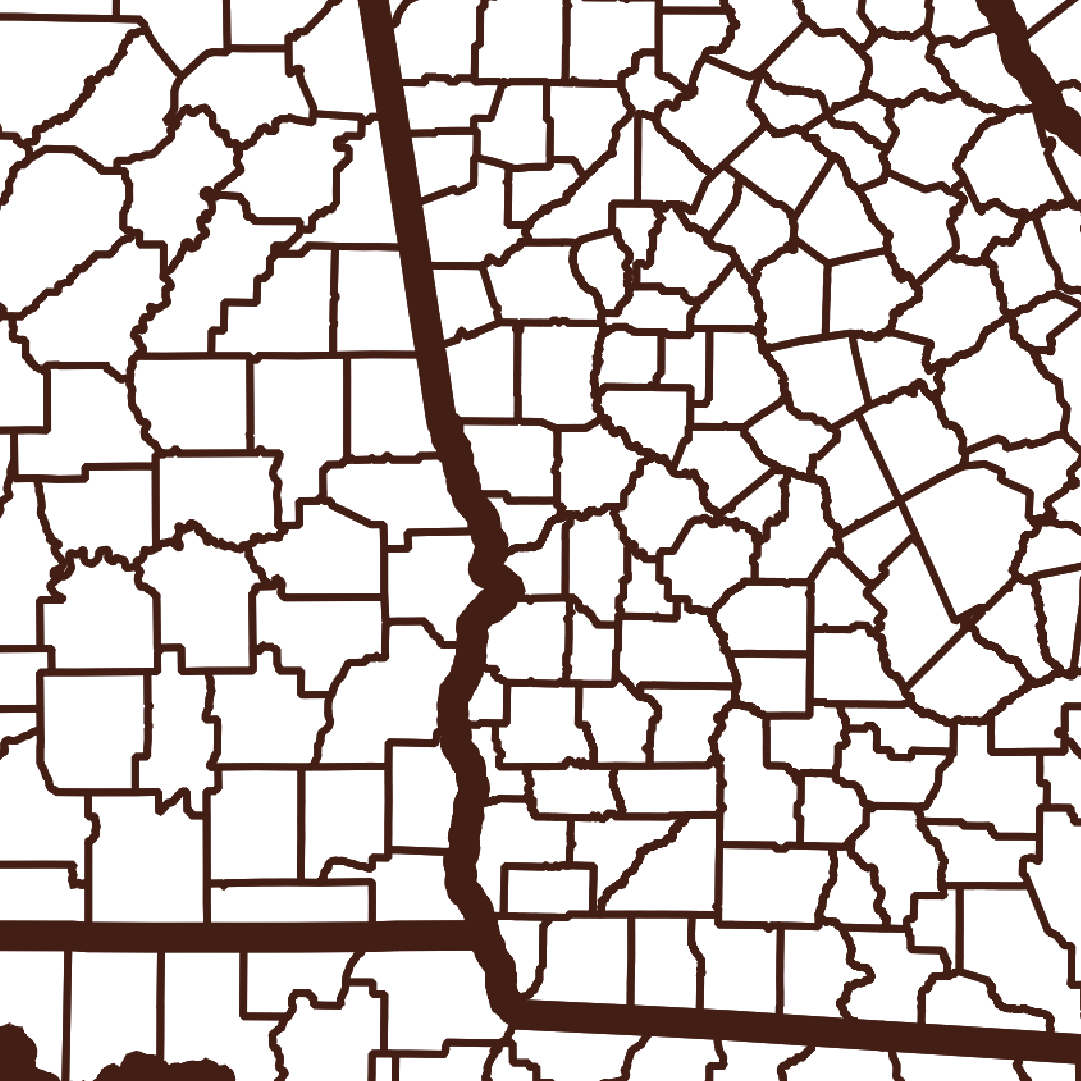 Chattahoochee County Map