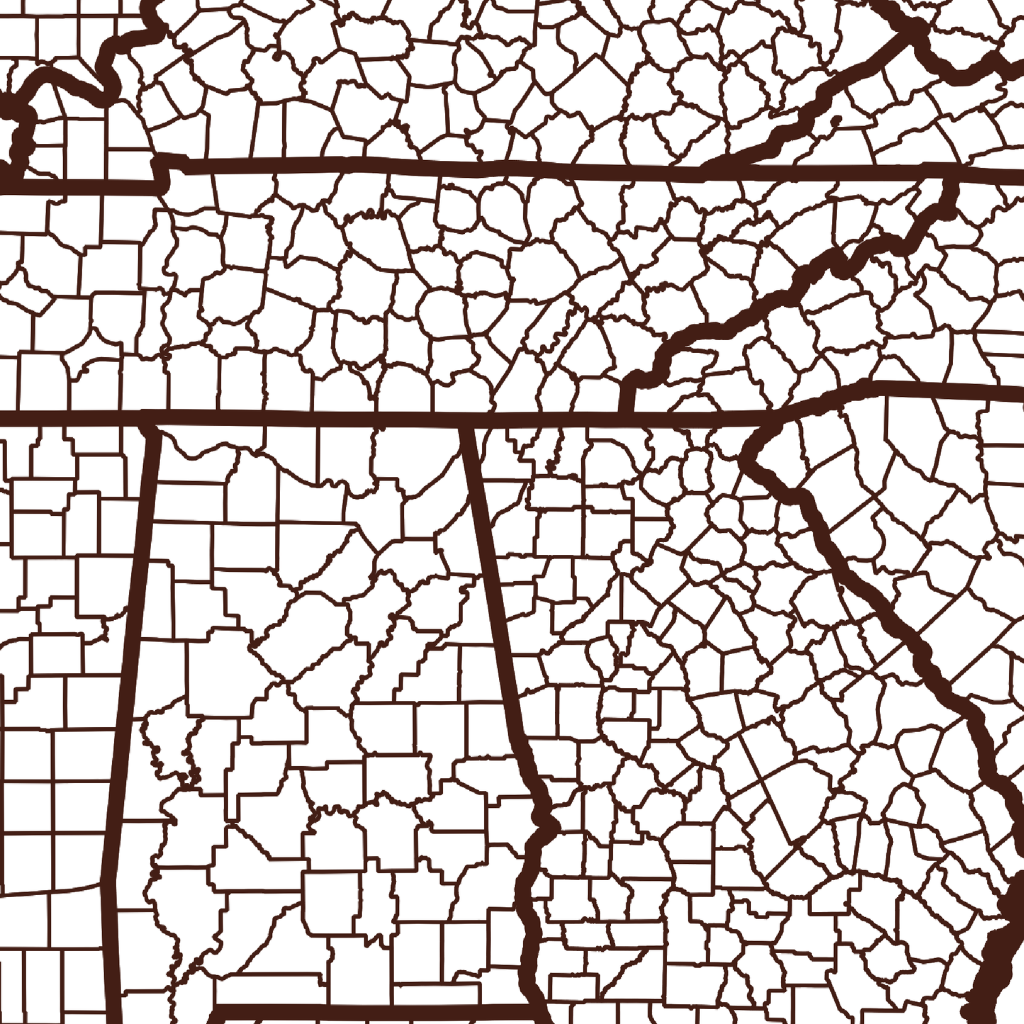 Chattooga County Map