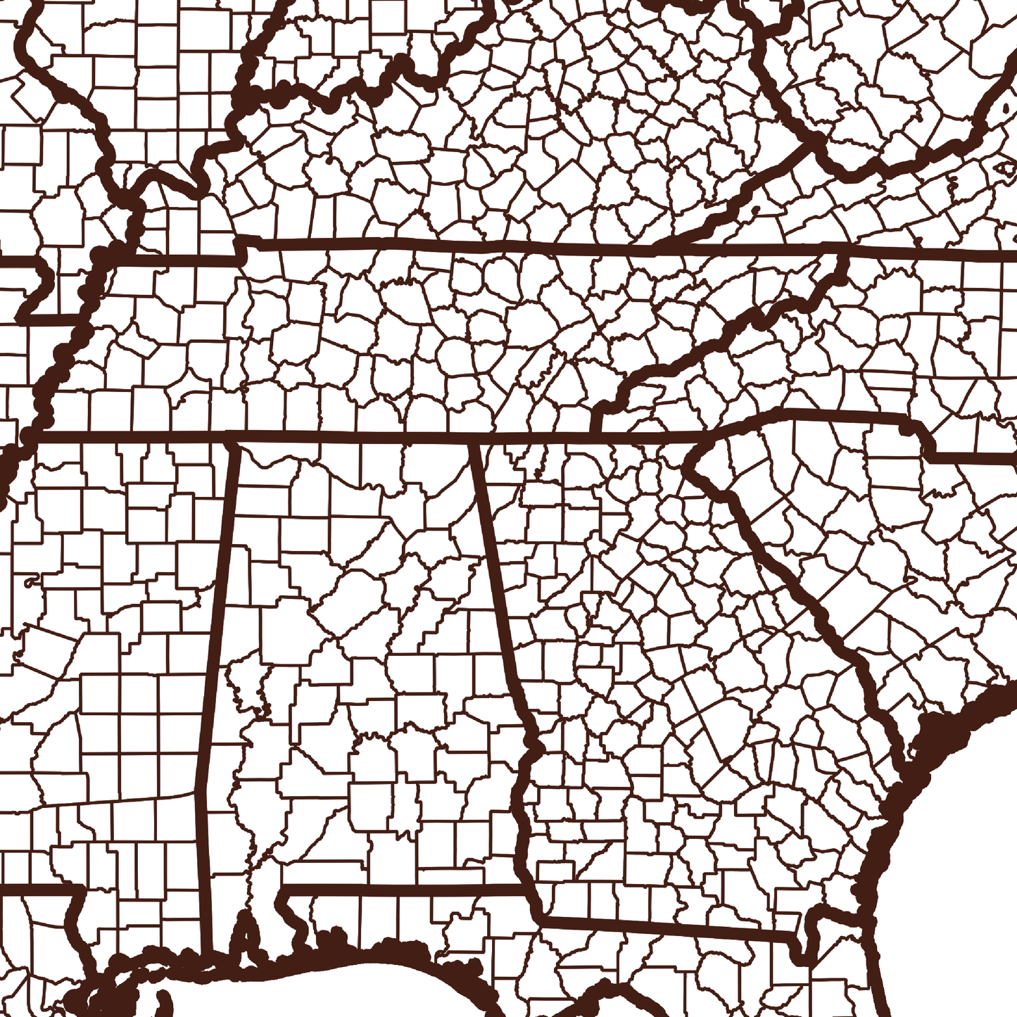 Chattooga County Map