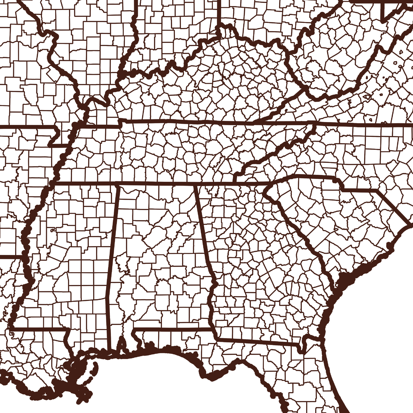 Chattooga County Map