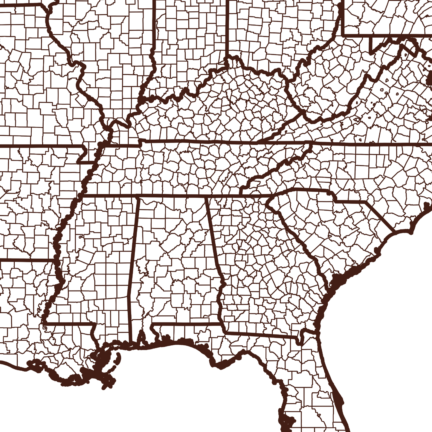 Chattooga County Map