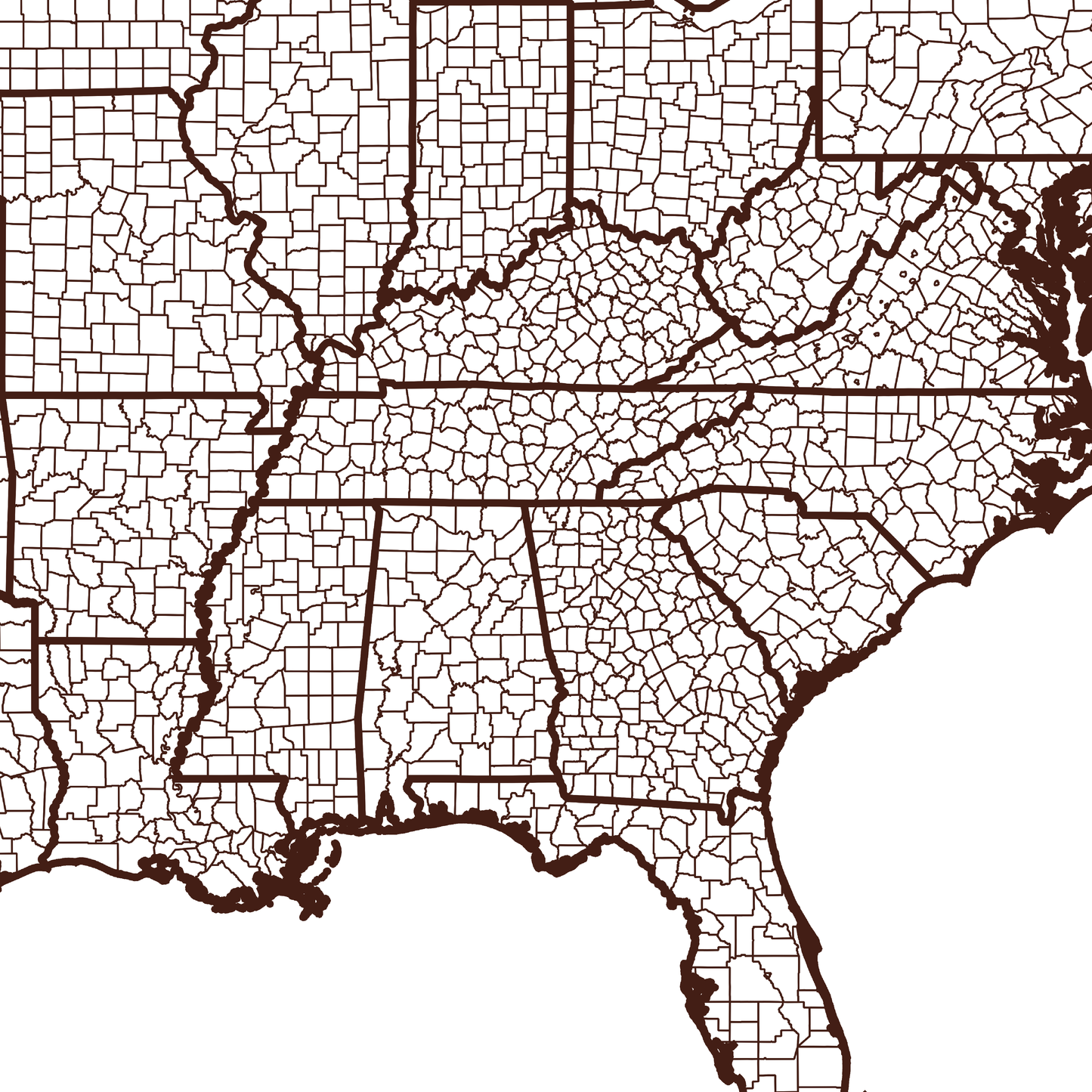 Chattooga County Map