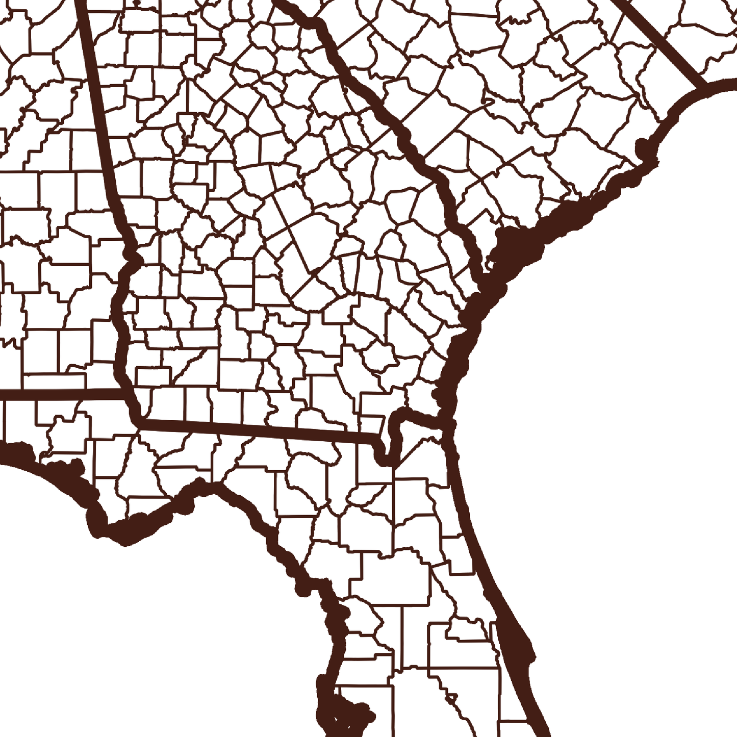 Clinch County Map