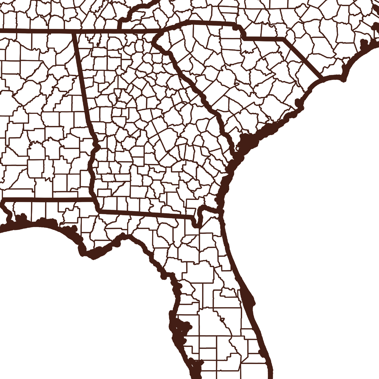 Clinch County Map