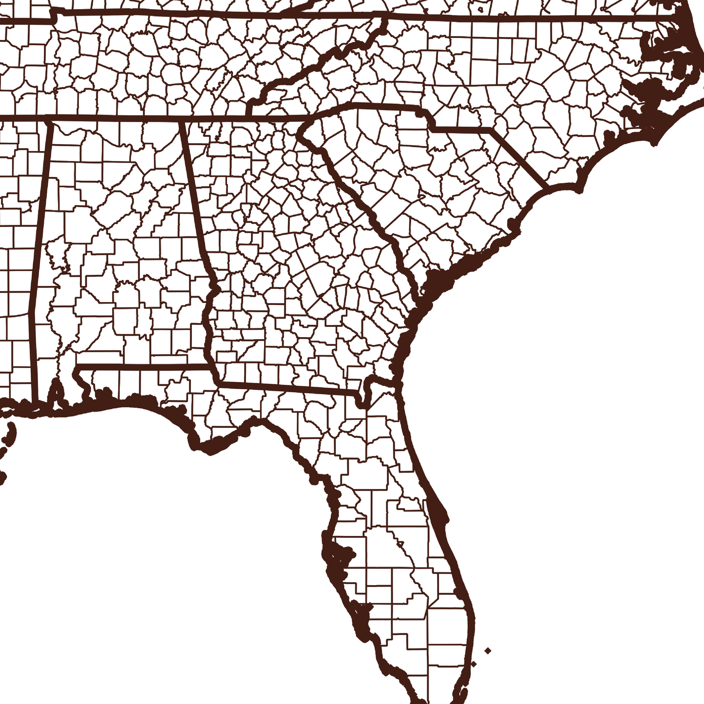 Clinch County Map