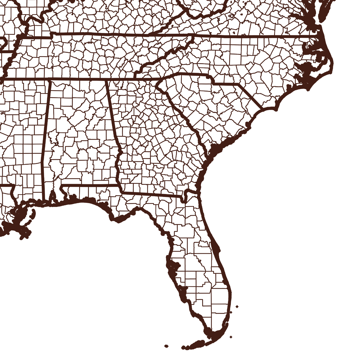 Clinch County Map