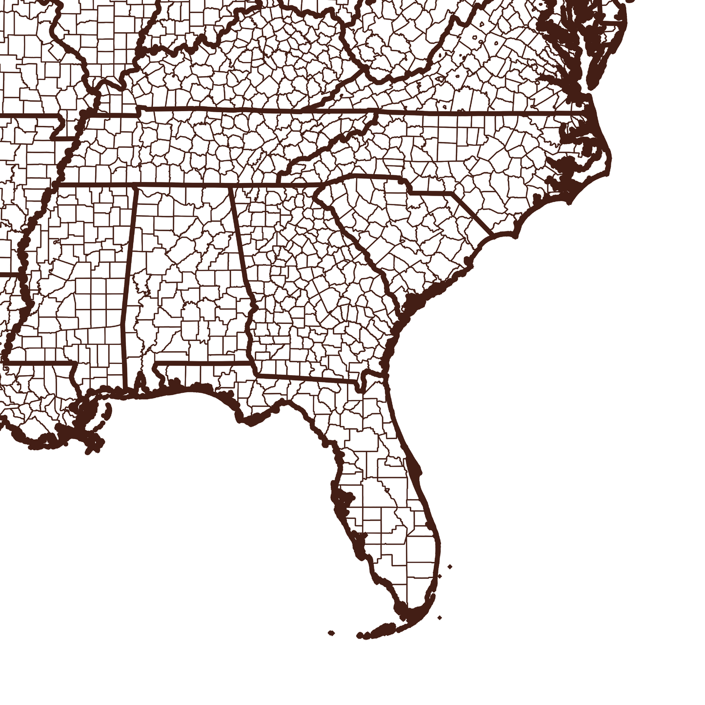 Clinch County Map