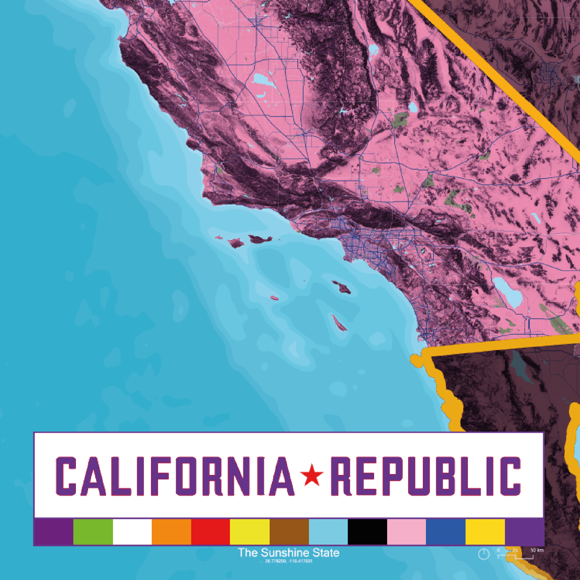 California Pride Poster - Rochag