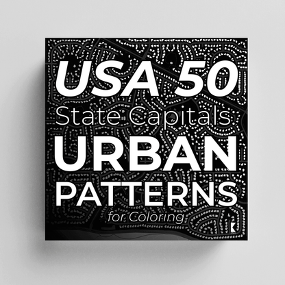 Educational Coloring - USA 50 State Capitals: Urban Patterns for Coloring™ - Rochag