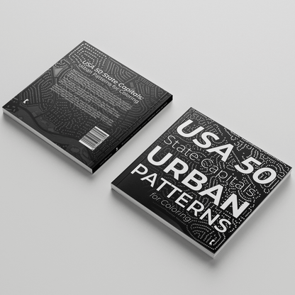 Educational Coloring - USA 50 State Capitals: Urban Patterns for Coloring™ - Rochag