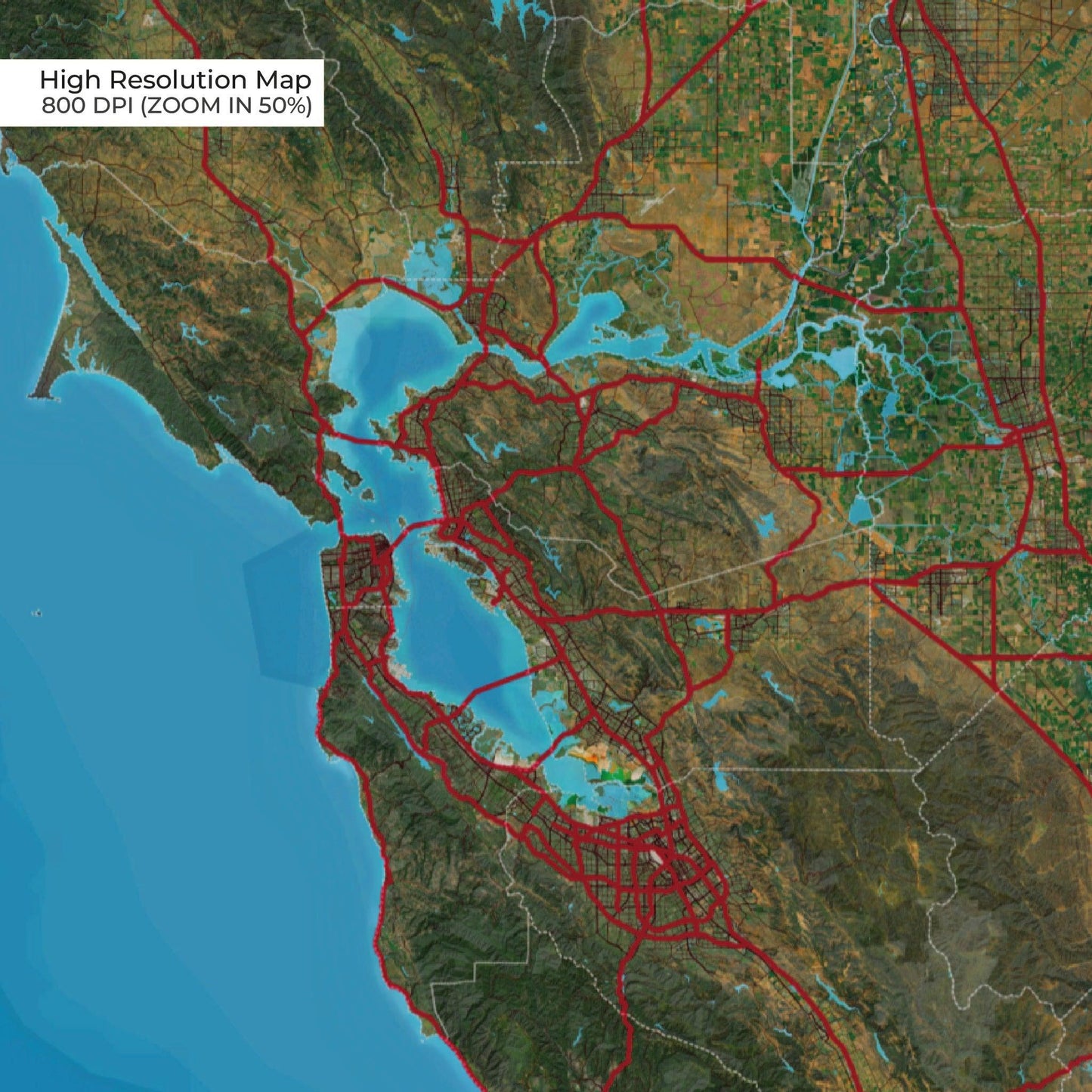 California Republic Framed Map - Rochag
