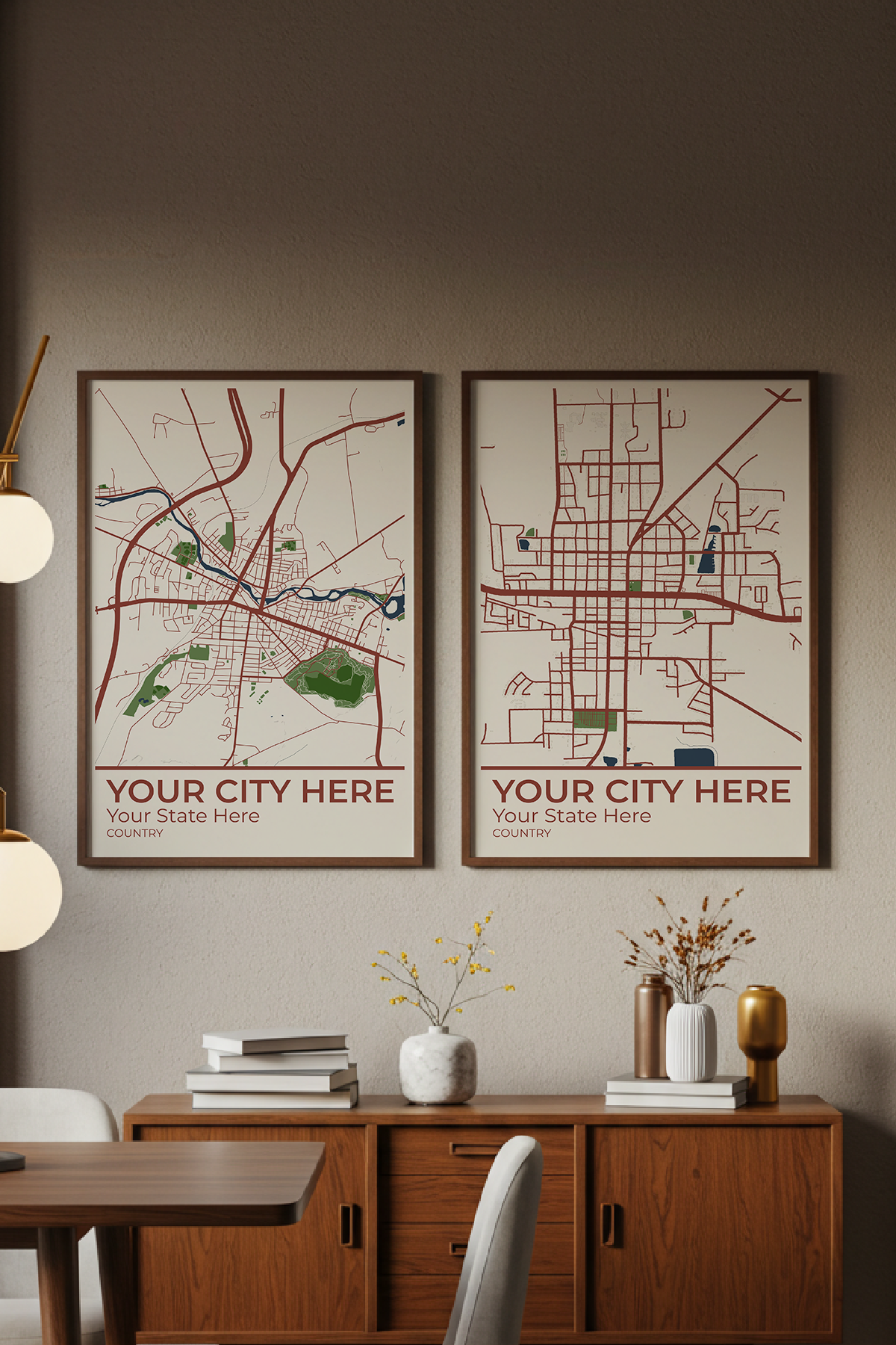 8+ Home Decoration At Home Combinations: Personalizable Framed Maps