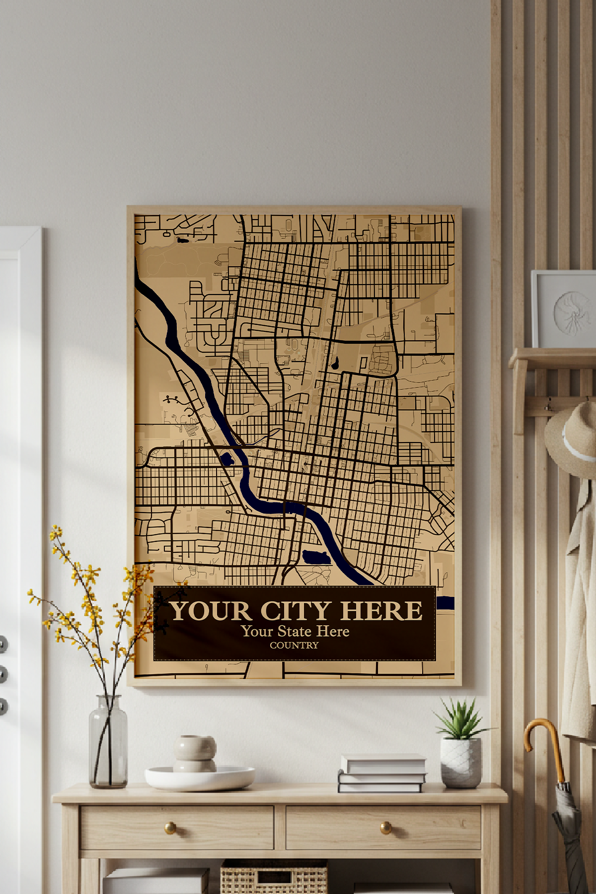 8+	Cozy Decoration Home Combinations: Personalizable Framed Maps - Rochag