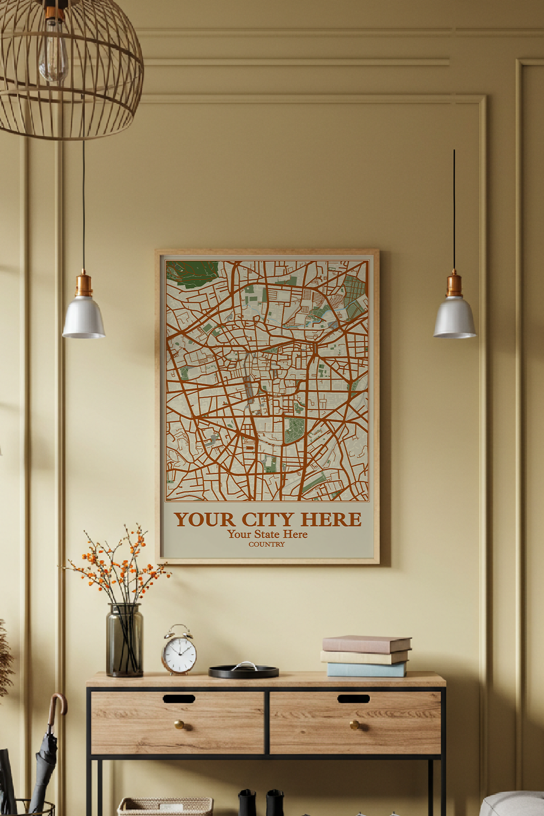 8+	Decorations For Home Entrance	Combinations: Personalizable Framed Maps - Rochag