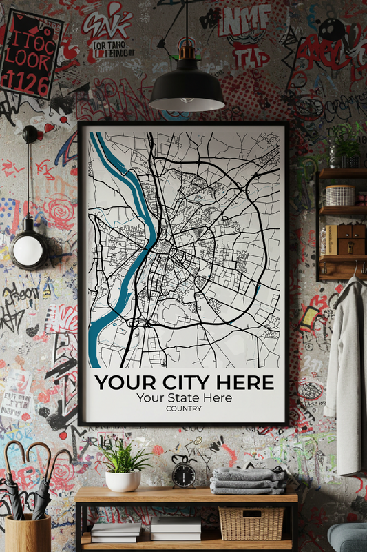 8+	Hall Decoration Aesthetic Combinations: Personalizable Framed Maps - Rochag