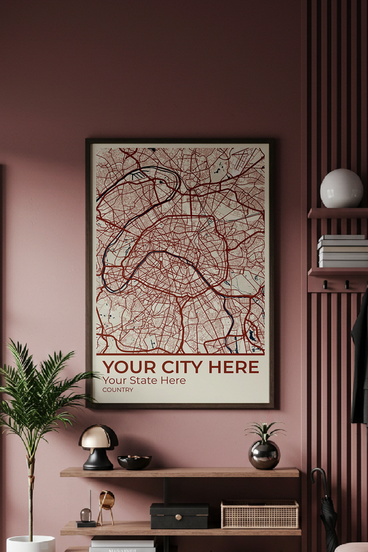 8+	Interior Design Apartment Studio Combinations: Personalizable Framed Maps - Rochag