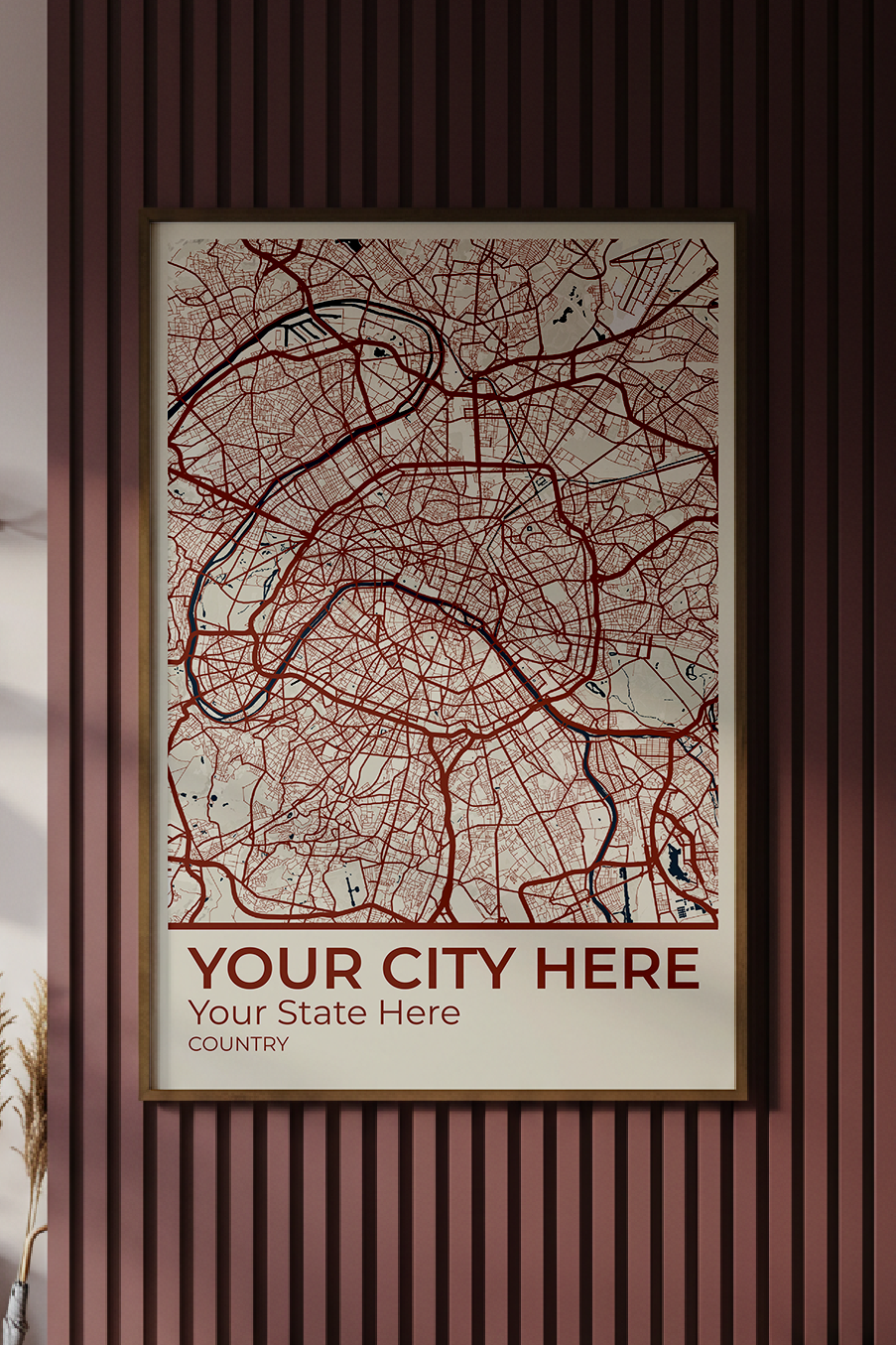 8+	Modern Decor Art	Combinations: Personalizable Framed Maps - Rochag