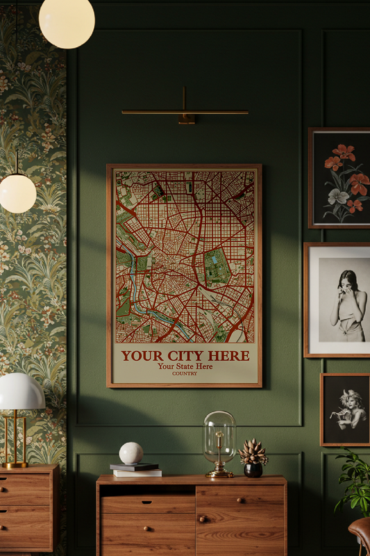 8+	Residential Interior Design Luxury Options: Custom Wall Art Maps - Rochag