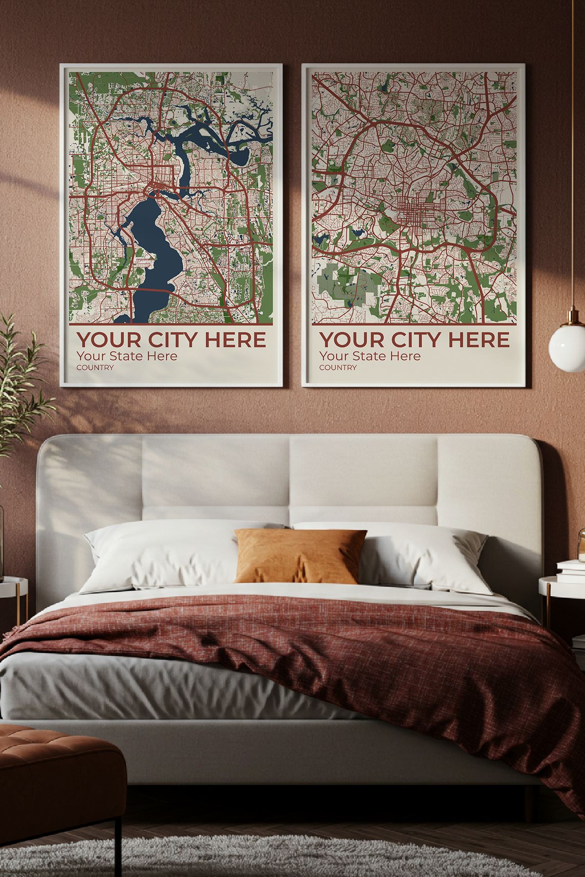 26+	Bedroom Decoration Ideas: Customizable Wall Decor Maps