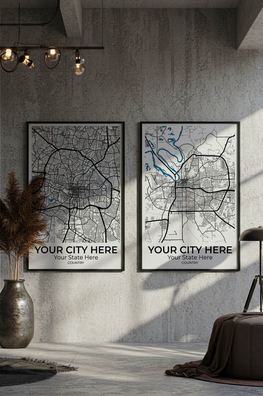 26+	Hall Decoration Art Configurations: Personalizable Maps Artworks