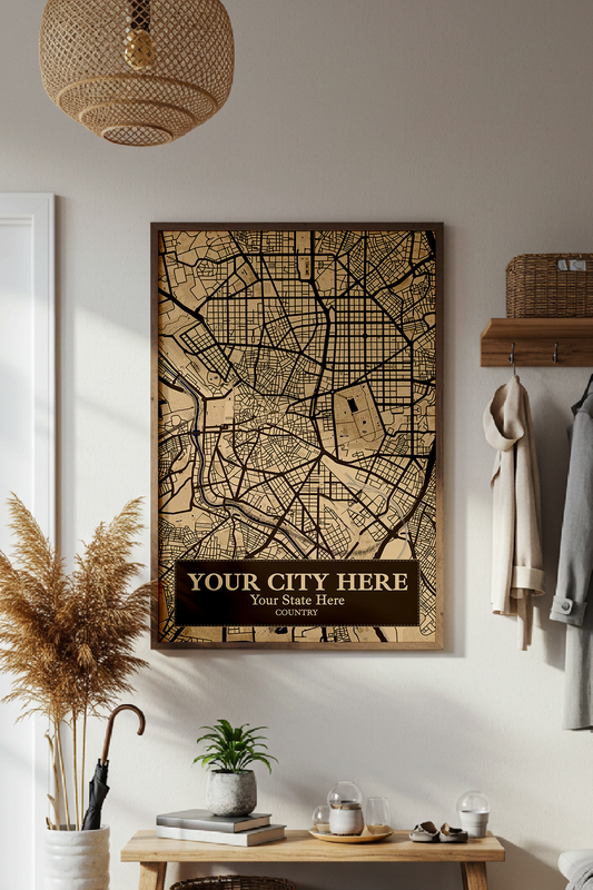 26+	Boho Art Elements Configurations: Personalizable Maps Artworks - Rochag