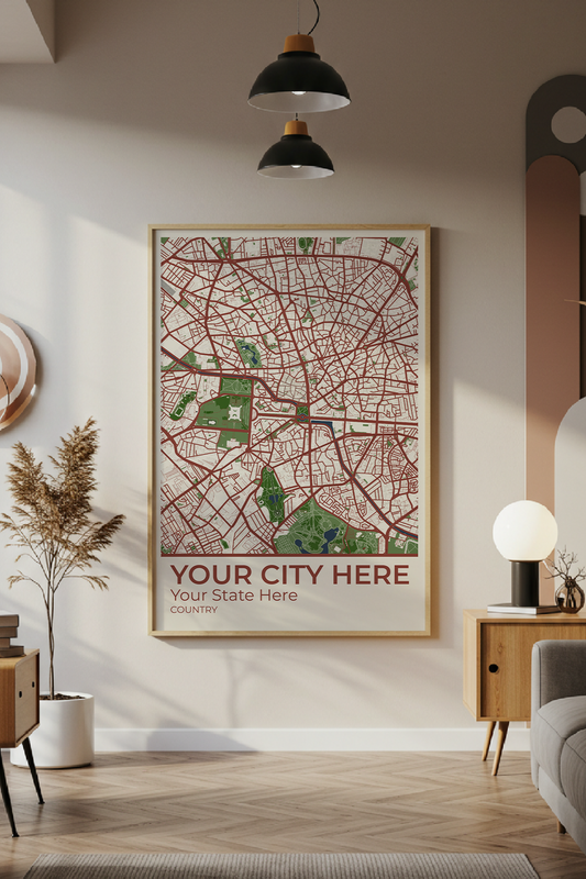 26+	Framed Art Prints Home Decor Alternatives: Customizable Wall Art Maps - Rochag