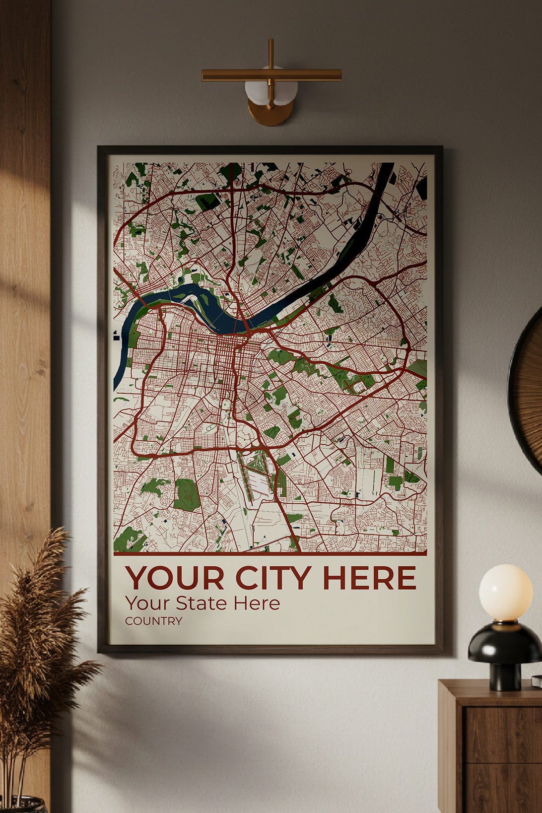 28+	Decoration For Room Options: Custom Wall Art Maps