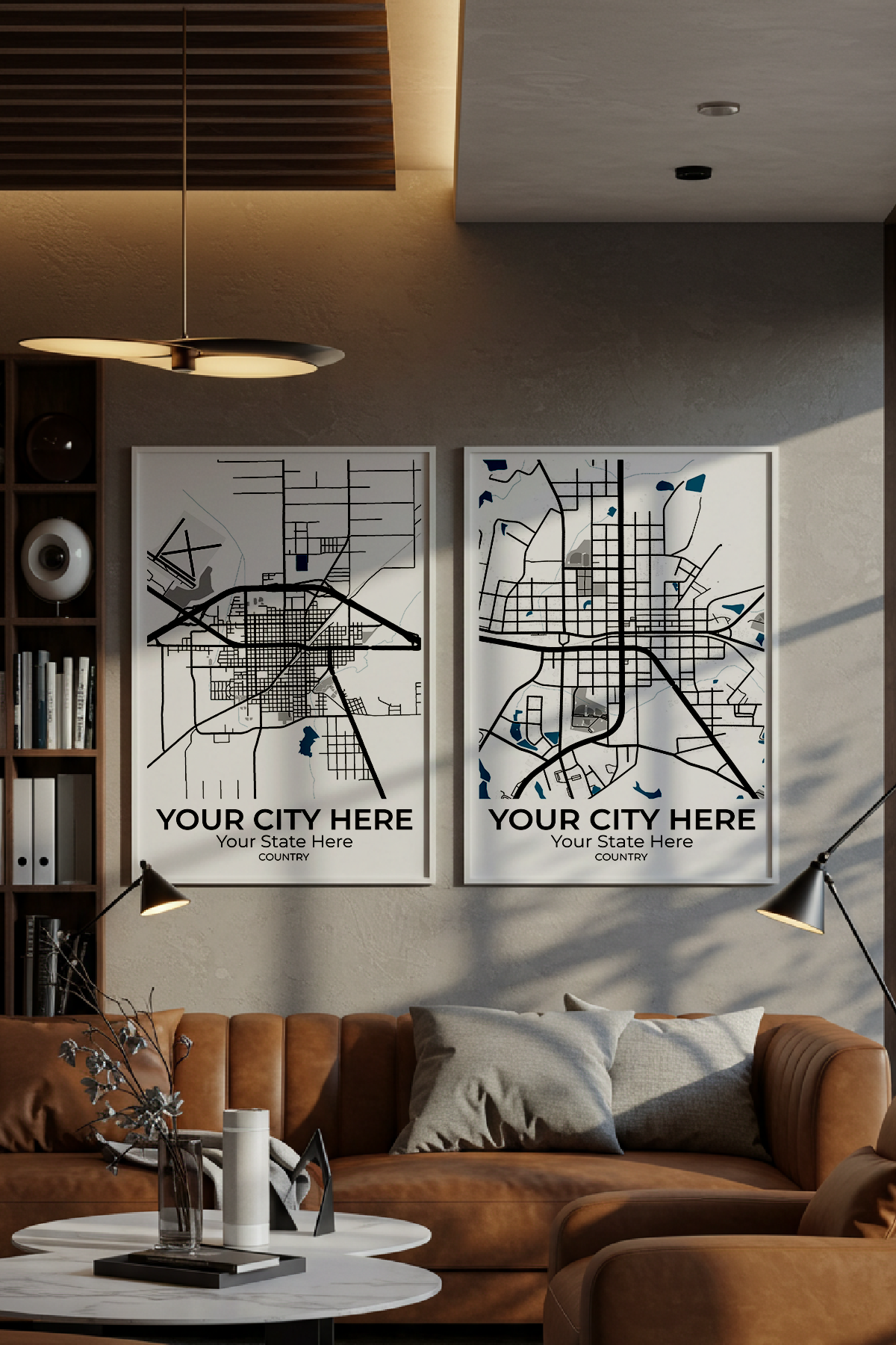 28+	Office Decor Ideas	Options: Custom Wall Art Maps - Rochag