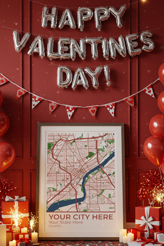 28+	Valentine's Day Gift Ideas For Boyfriend Alternatives: Customizable Wall Art Maps - Rochag