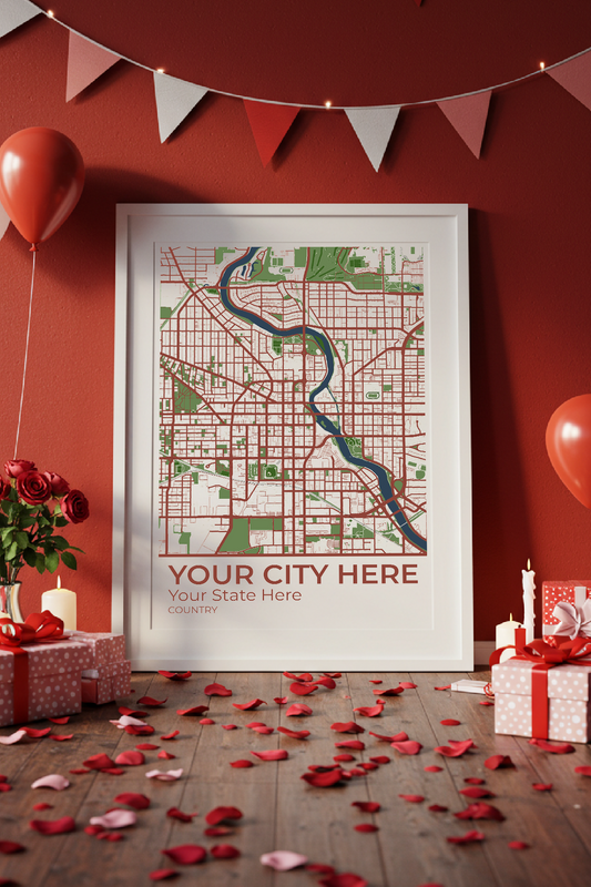 45+ Valentines Day Gifts For Girlfriend Combinations: Personalizable Framed Maps