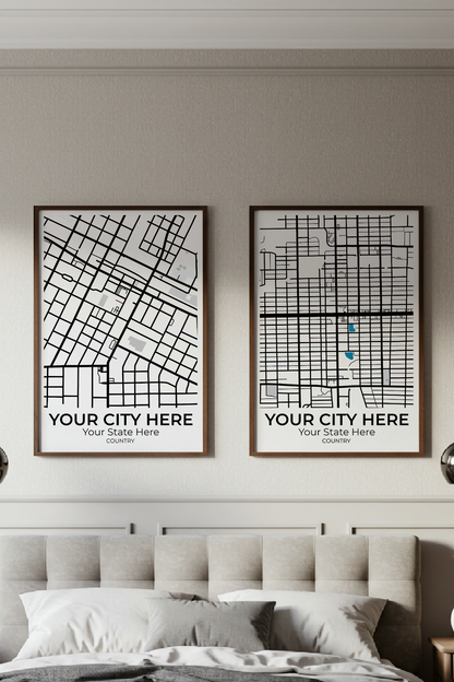 28+	Wall Art Bedroom Above Bed Combinations: Personalizable Framed Maps