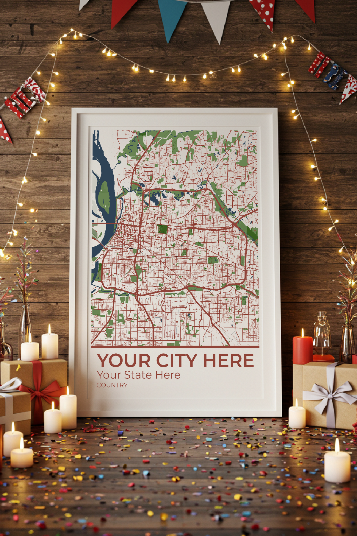 28+	Gift Ideas For Best Friend	Combinations: Personalizable Framed Maps - Rochag