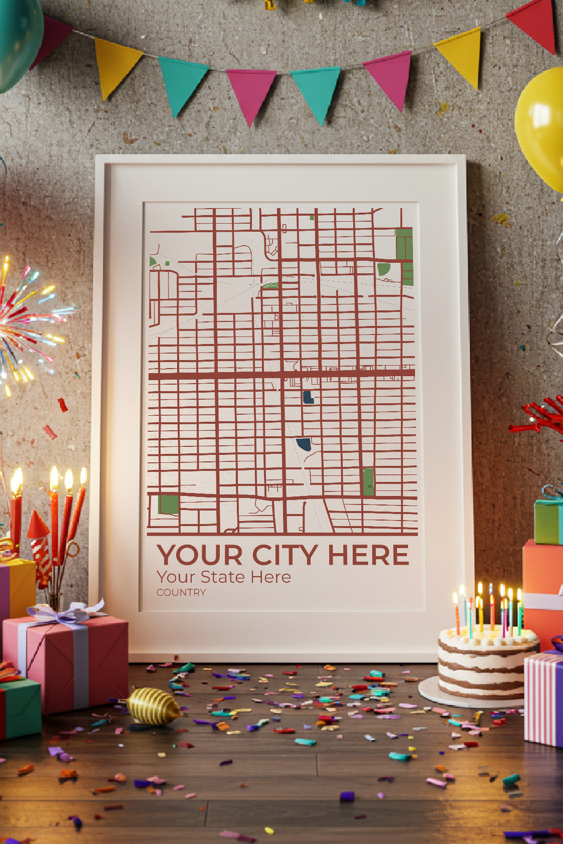 30+	Decoration Gifts Ideas	Configurations: Personalizable Maps Artworks